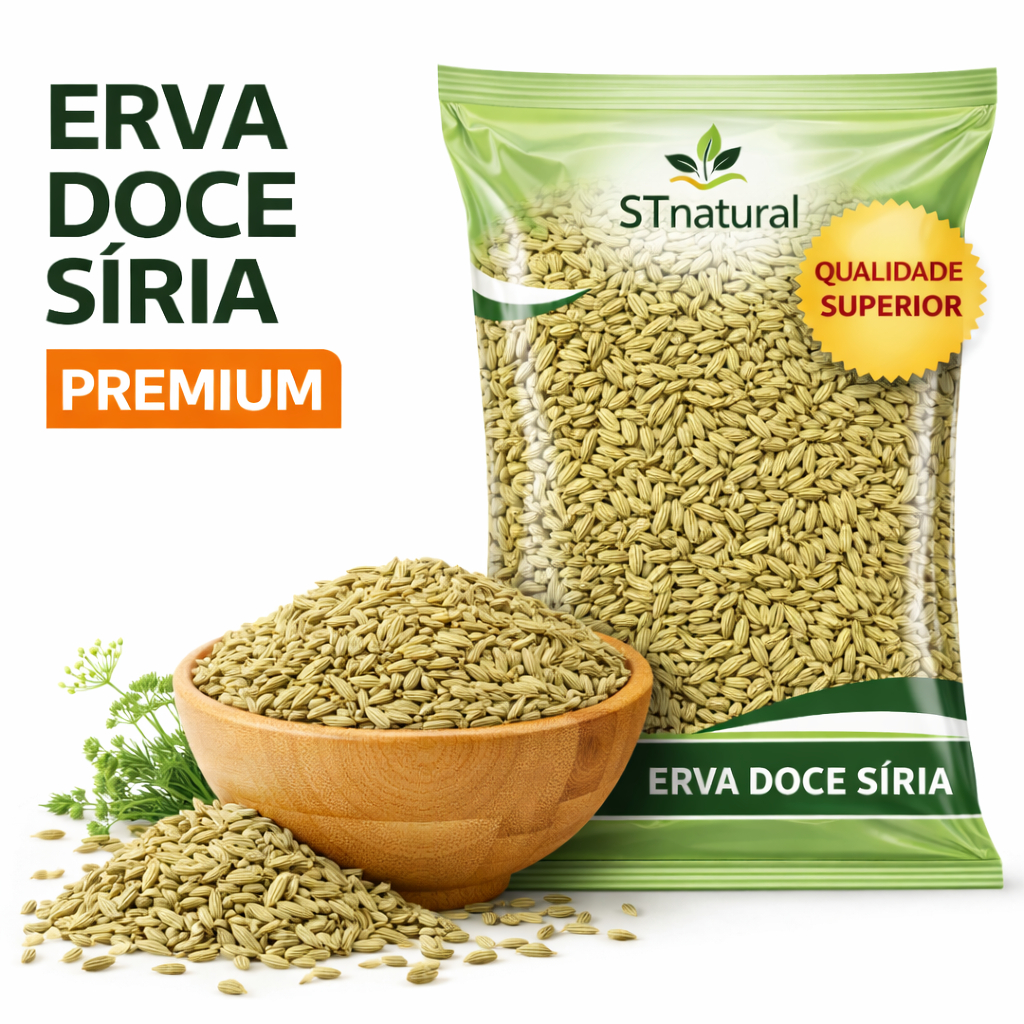 Erva Doce Síria Premium | Chá Natural | Grãos Selecionados | Erva Doce Pura | STnatural