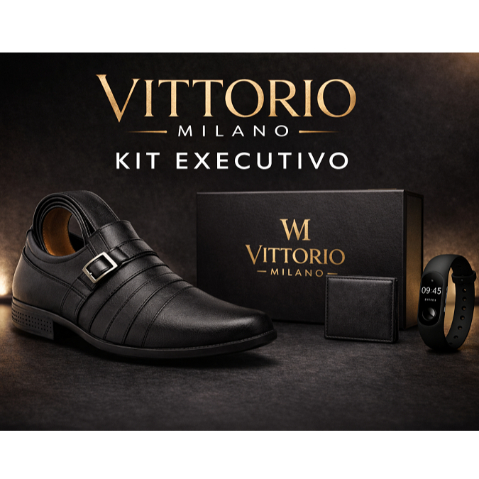 Sapato Social Masculino Vittorio Milano + KIT Exclusive