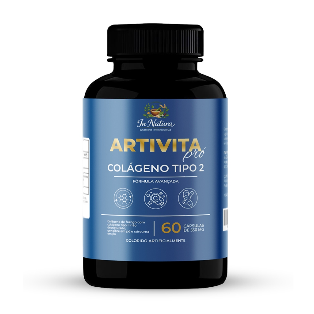 1 Un Artivita - 60 Cápsulas - Colágeno Tipo 2 – Suporte Articular, Cartilagem e Mobilidade