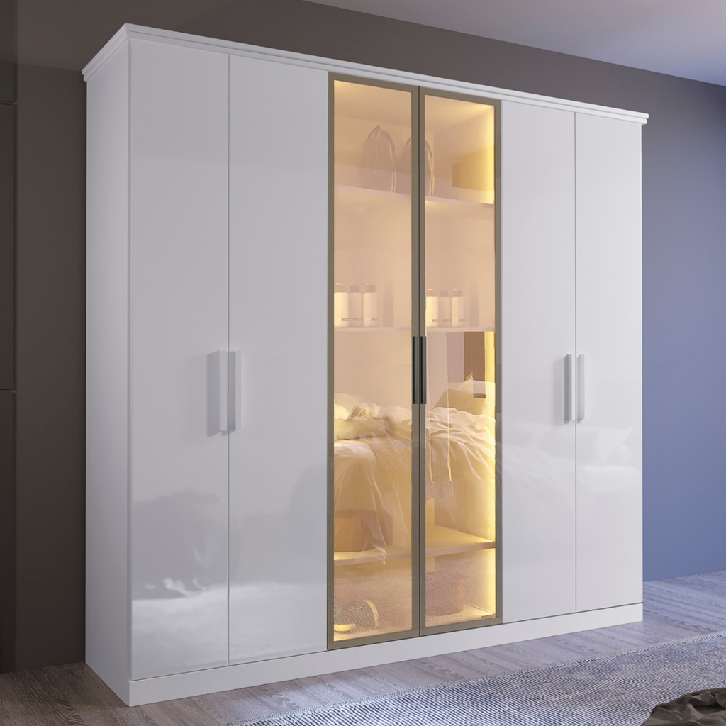 Guarda-Roupa Puma Reflecta 100% MDF 6 Portas Bom Pastor · foto 2