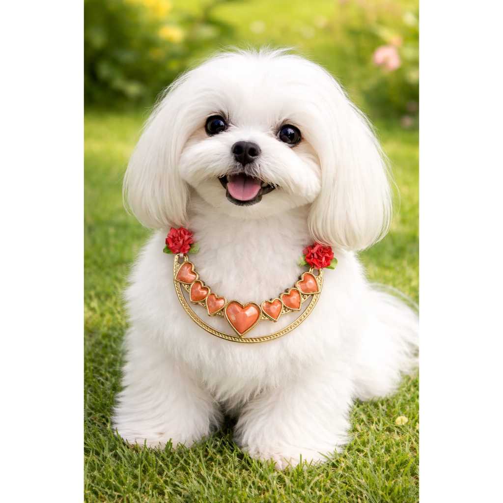 Colar Pet Luxo Banho e Tosa, Gargantilha Luxo Pet, 01 unidade,  Colar Pet pra Fêmea, Gargantilha pra Cão e Gato.
