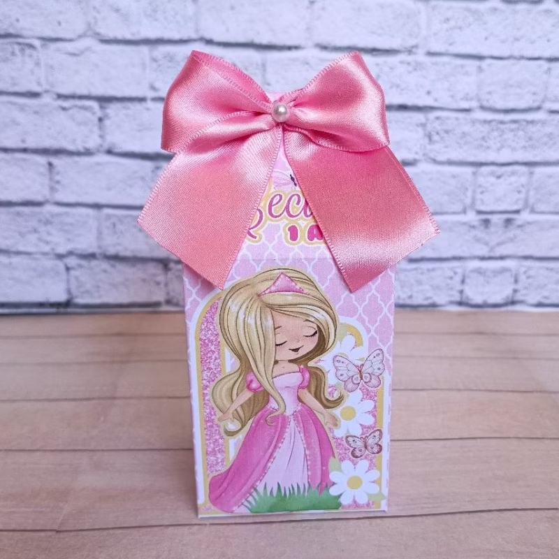Caixa Milk PRINCESAS CUTE Personalizada | Lembrancinha Infantil | Caixinha Festa Pegue e Monte