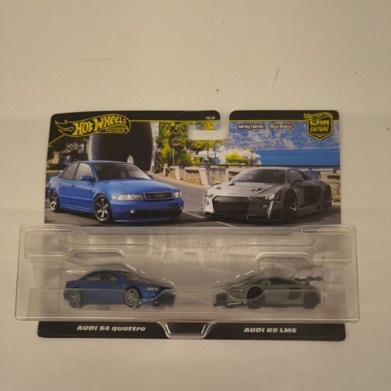 Hot Wheels Premium Pack Audi S4 Quattro e Audi R8 LMS