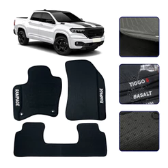 Jogo de Tapete Emborrachado Para RAM Rampage 2023 2024 2025 2026 Kit Automotivo