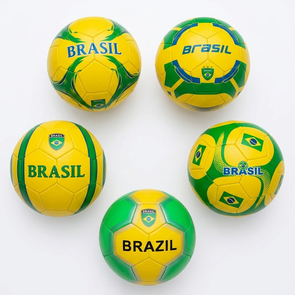 Bola de Futebol Brasil Premium Nº5 - Tamanho Oficial e Alta Durabilidade Campo Society Copa do Mundo