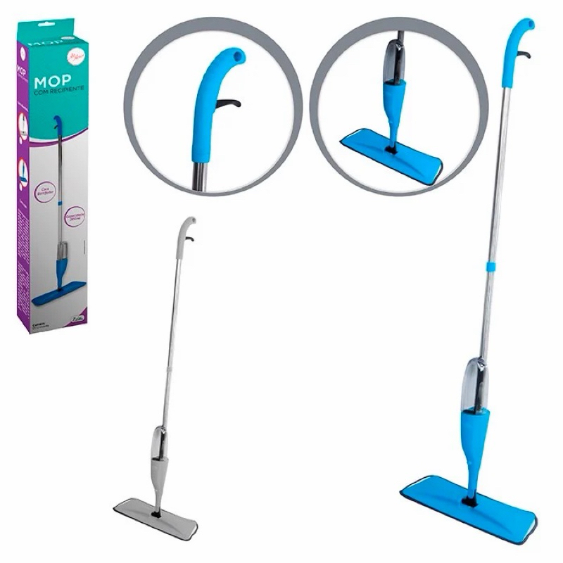 Rodo mop spray Esfregão com Reservatório Rodo Magico Limpa Seca