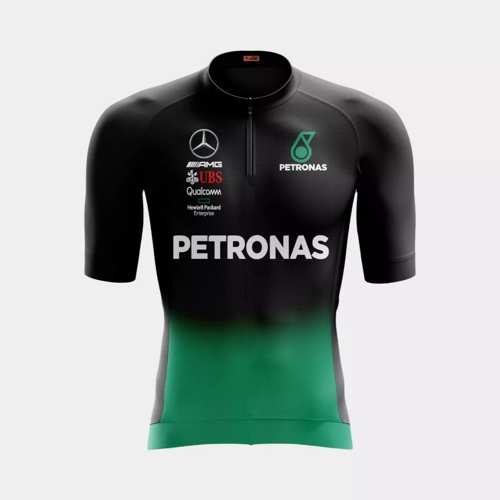 Camisa Ciclismo Masculina Camiseta Manga Curta Petronas Preta Roupa Bike Pedal Mtb