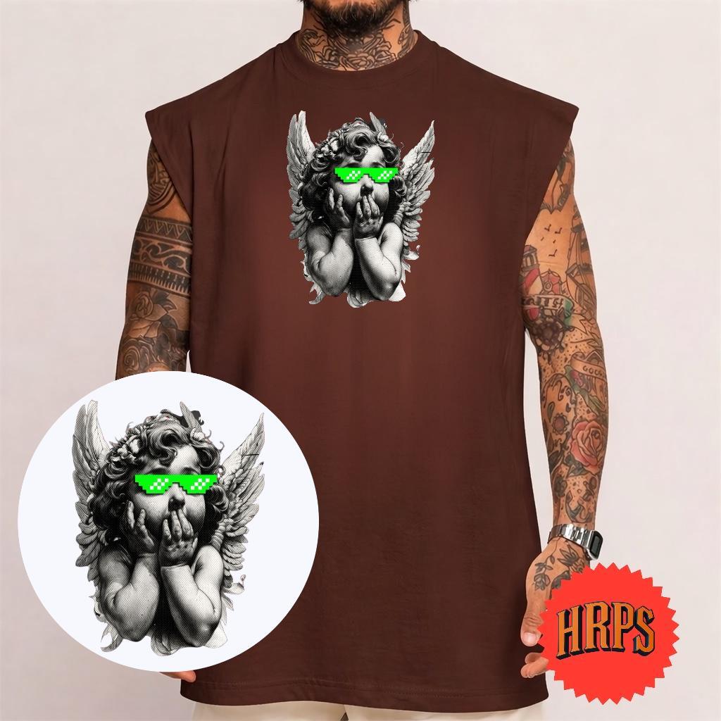 Camiseta regata masculina verão modelo oversized estilosa confortavel leve basica academia esporte streetwear