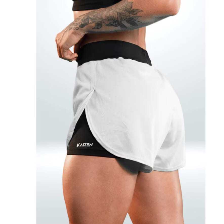 roupa de academia feminina Bermudas Compressão Feminina Fitness Modeladora Antitransparente Treino Cintura Alta