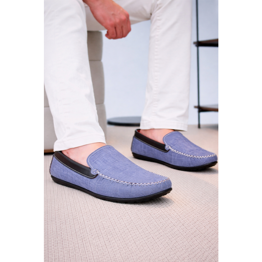 Mocassim Sapato Casual Masculino Camurça Liso Jeans Dockside Conforto Envio Rápido