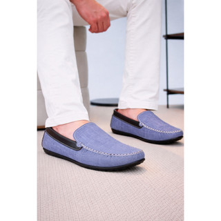 Mocassim Sapato Casual Masculino Camurça Liso Jeans Dockside Conforto Envio Rápido