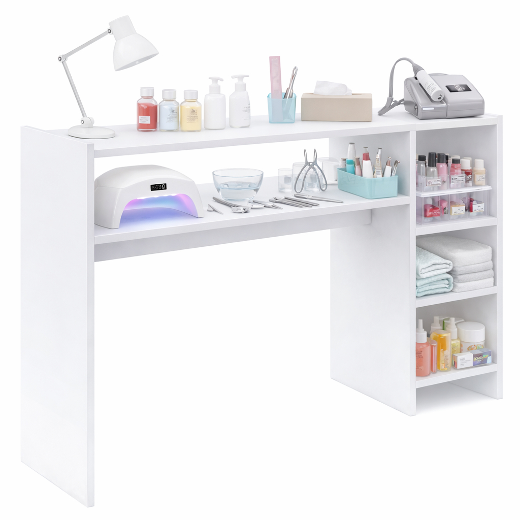 Mesa para Manicure Nail Designer 100% MDF Compacta Resistente Ideal para Escritório, Salão de Beleza em Oferta na Shopee