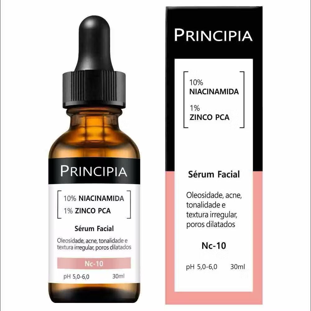 Sérum com 10% de Niacinamida e 1% de Zinco PCA com alta eficácia contra acnes, cravos, manchas