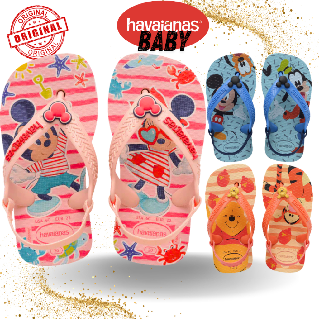Chinelo Havaianas Baby Disney Classics com Elástico Bebê Estampado Original