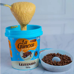 Pasta de Amendoim La Ganexa Leitinho Whey Protein