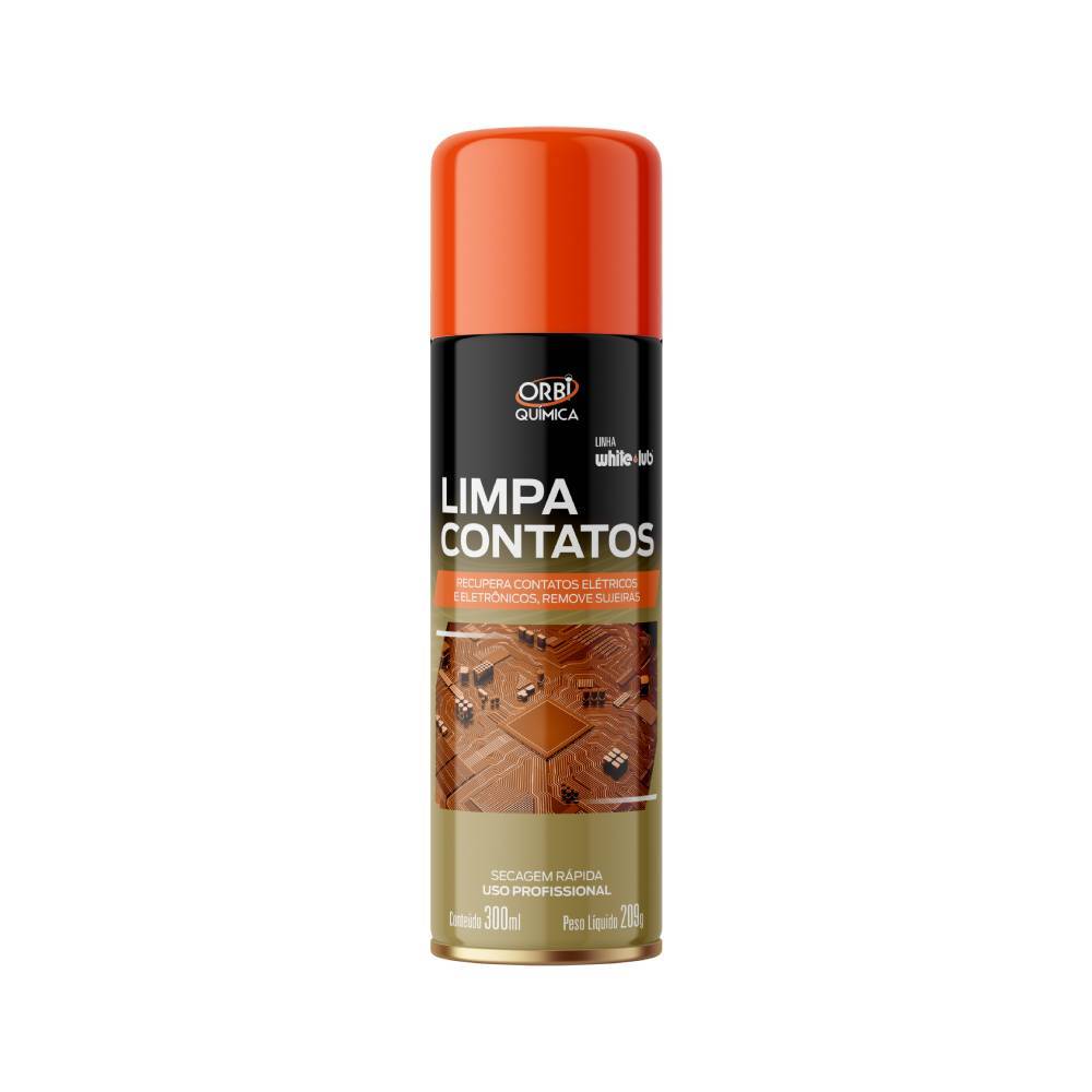 Limpa Contato Orbi 300ml Spray Secagem Rápida Limpa Contatos Elétricos Eletrônicos Alta Performance