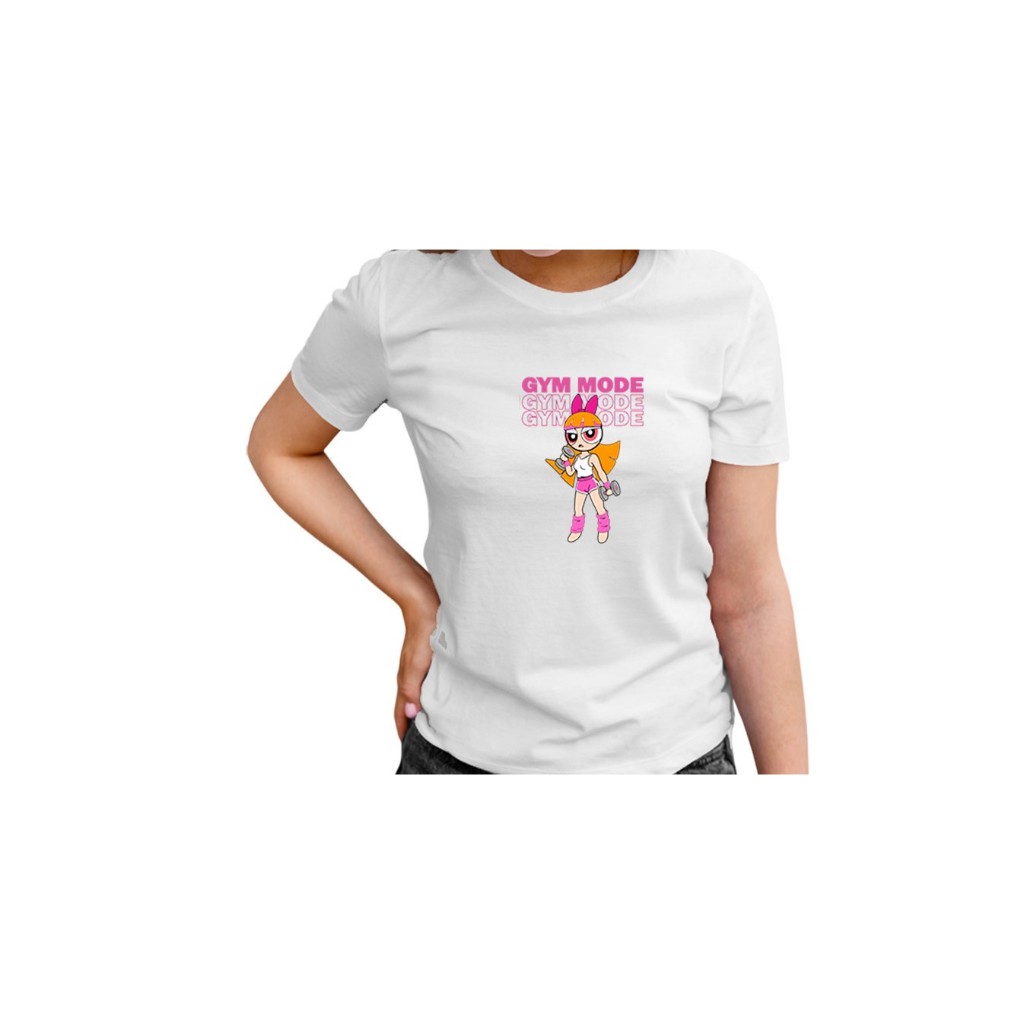 Camiseta Feminina Treino Estampada Florzinha Academia Camiseta Leve100% algodão Premium  Confortável