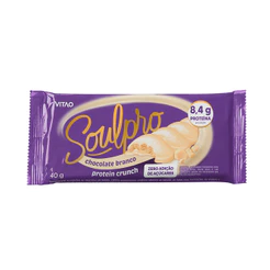 Chocolate Proteico Branco Zero Açúcar Soulpro 40 g - Sem Glúten