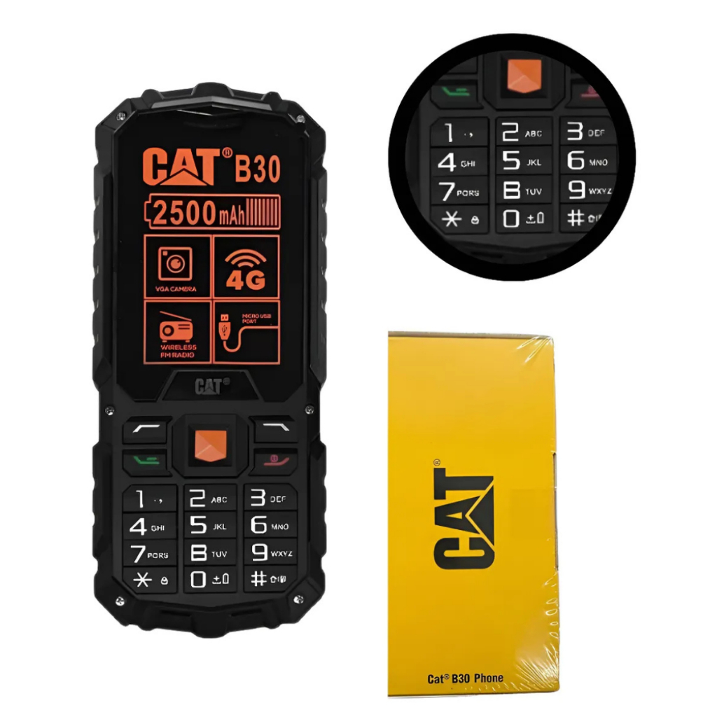 Celular Para Idoso Caterpillar B30 4g Volume Alto Tecla Grande, Dual Chip, Rádio FM, Caterpillar Com Câmera e Lanterna