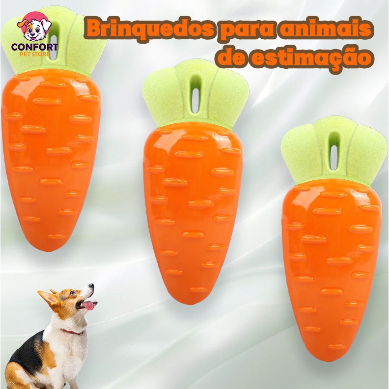 Brinquedos para animais de estimação, brinquedos para cães mastigarem, cenouras, material TPR