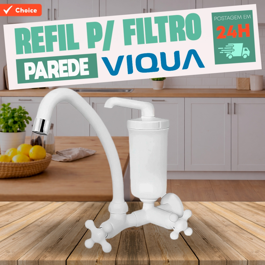 Torneira Filtro Bica Móvel Viqua Marujá ABS Arejador Tripla Filtração 1210302