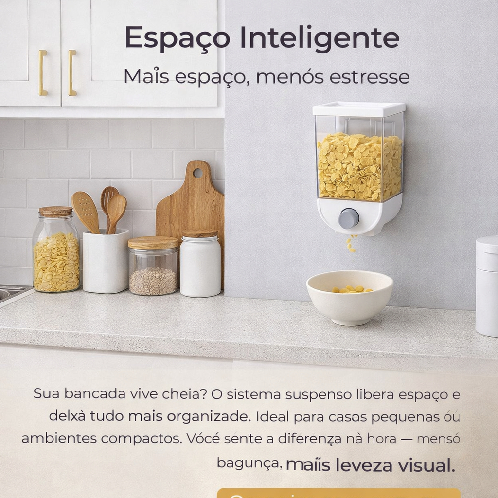 Organizador Dispenser Parede 1000ml Multiuso Cozinha Banheiro Lavanderia Prático