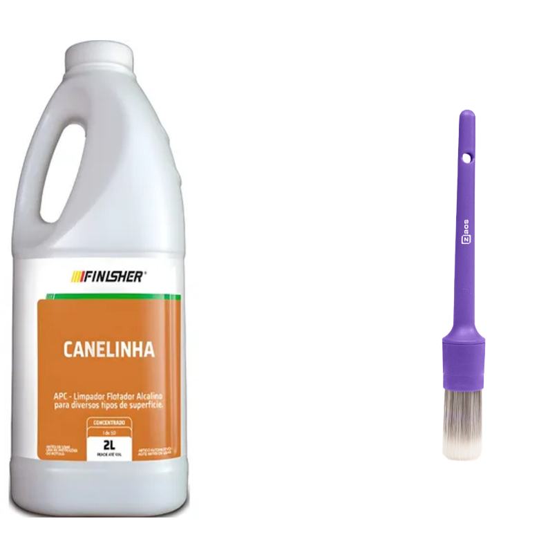 Kit Canelinha Limpador APC Flotador Multiuso 2L Finisher + Pincel Zacs Vonixx Interno