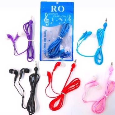 Fone de ouvido colorido para Lg Htc samsung,headset com fio c/ microfone, entrada de 3.5mm