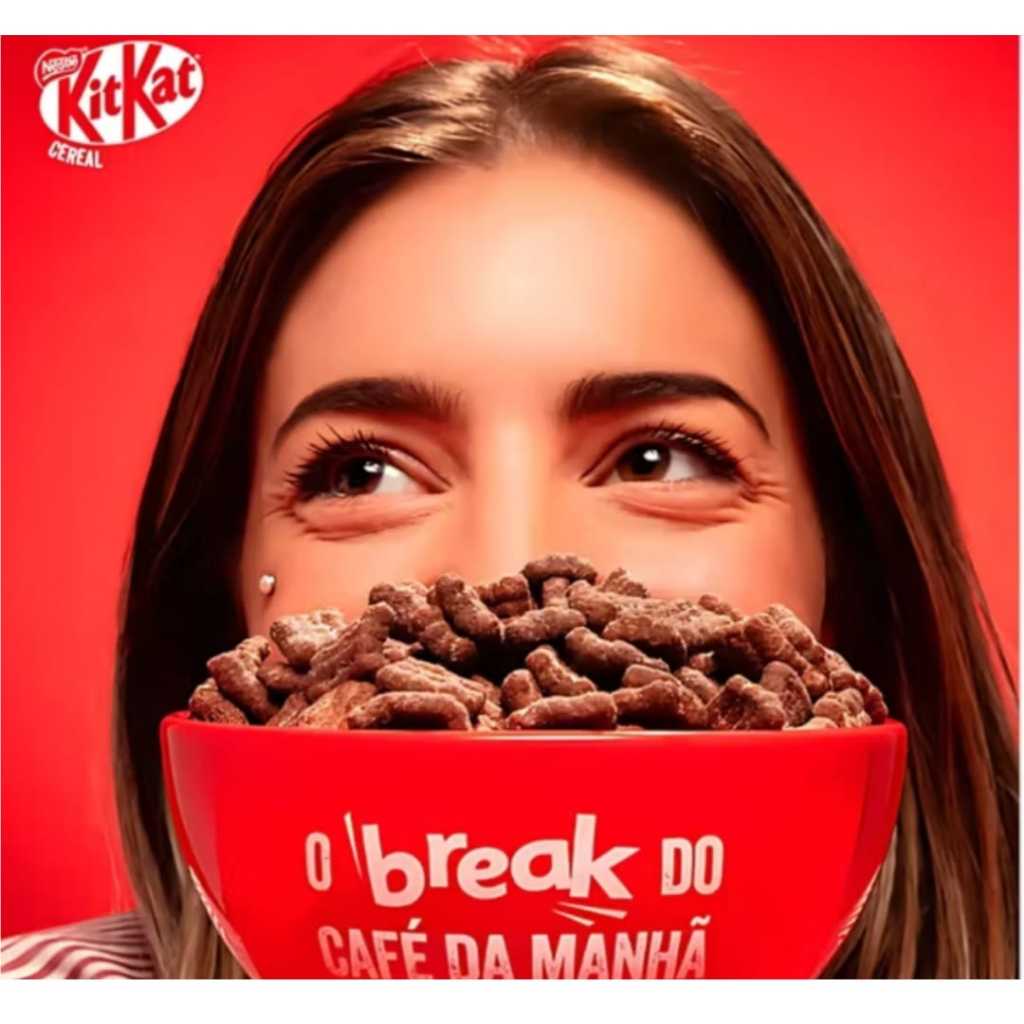 Cereal Kit Kat Nestlé 25g 16 Sachês Chocolate Original - Kit 1, 2 ou 3 Caixas Café da manhã / lanche — imagem 2 de 2