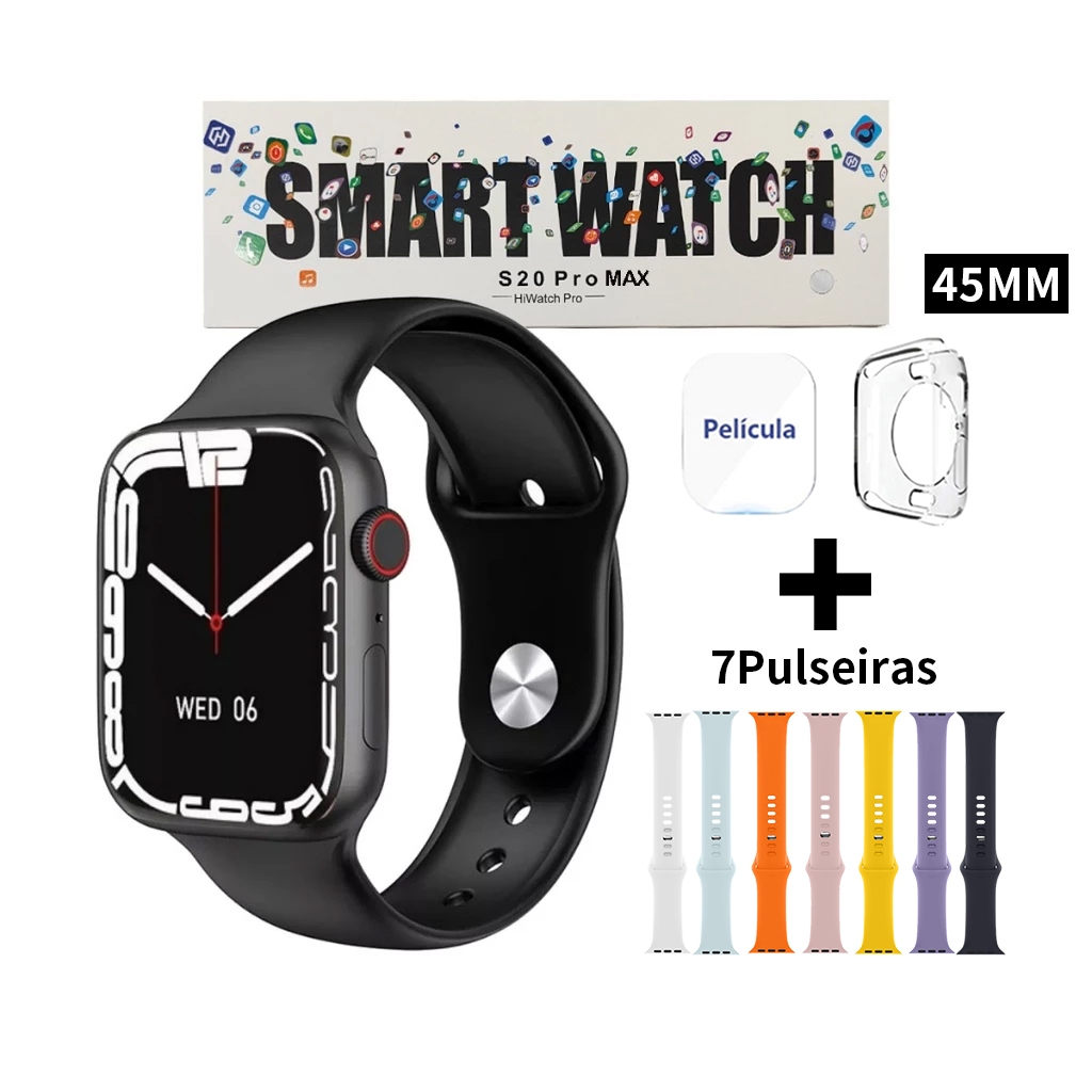 2026 S20 PRO MAX Smartwatch 1 : 1 Tela Original Série 9 2.2 Polegadas Bluetooth À Prova D'água 47mm