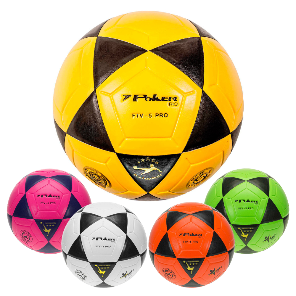 Bola de Futevôlei Poker Rio PU Original Vulcanizada Profissional Areia