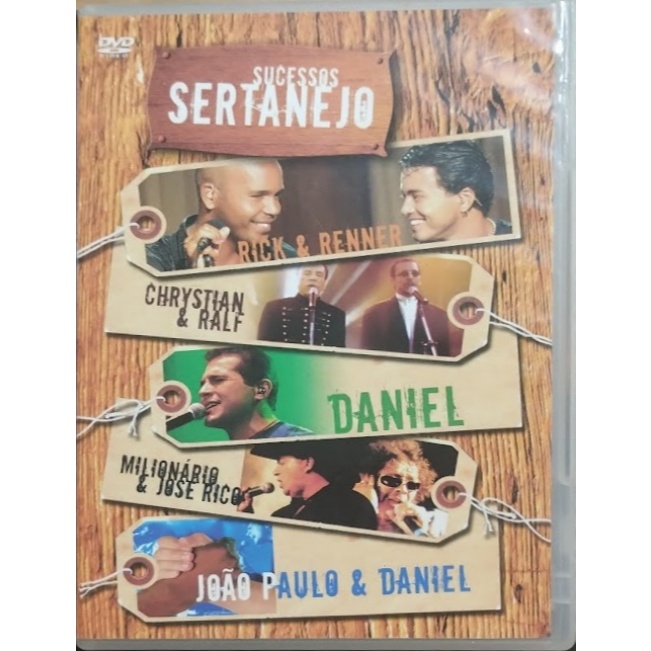 Dvd Sucessos sertanejos Rick e Renner, João Paulo e Daniel, Milionário e Zé Rico