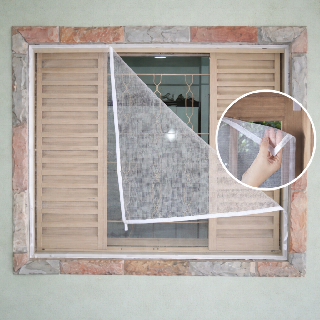 Kit Com 1,2,3,4,5 Telas Para Janela Anti Mosquito Mosquiteira Pratica em Oferta na Shopee
