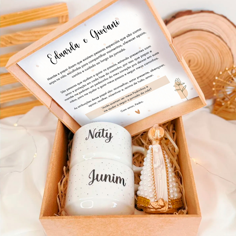 Kit Padrinhos Consagração/Batismo com Nossa Senhora