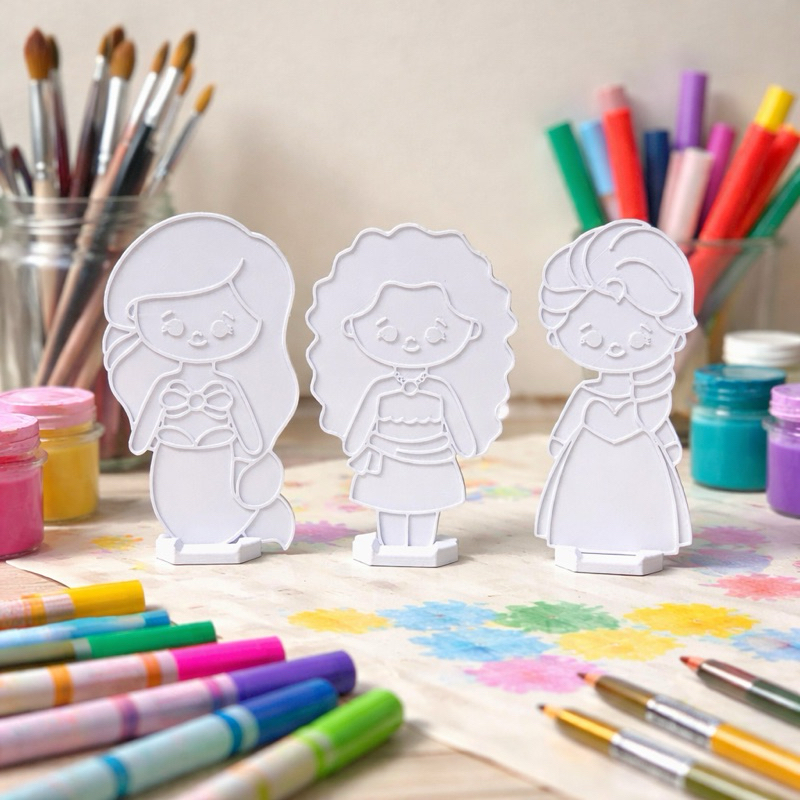 Kit Pintura painel alto relevo Infantil Princesas para Colorir | Atividade Educativa-Criança-Moana,Ariel,frolsen