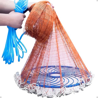 Tarrafa Multifilamento Com Disco Lambari Tilapia Traira Reforcada Fio Seda