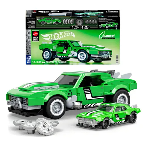 Mattel Brick Shop Hot Wheels Jogo de Construção Speed Custom '68 Camaro