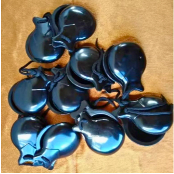 Castanholas Profissionais Madeira Preto Infantil Adulto Musicalização Dança Flamenca Percussão em Oferta na Shopee