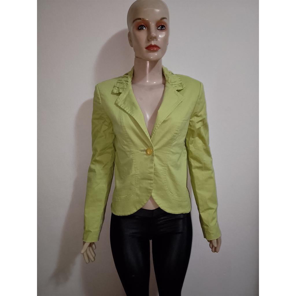 Casaco blazer verde forrado Animale tam P 38 CODLZ usado bom estado conforme medidas