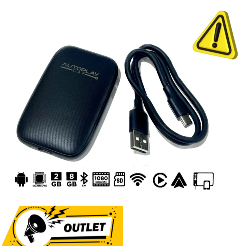 Streaming Box Media Player Automotivo Carplay  OUTLET