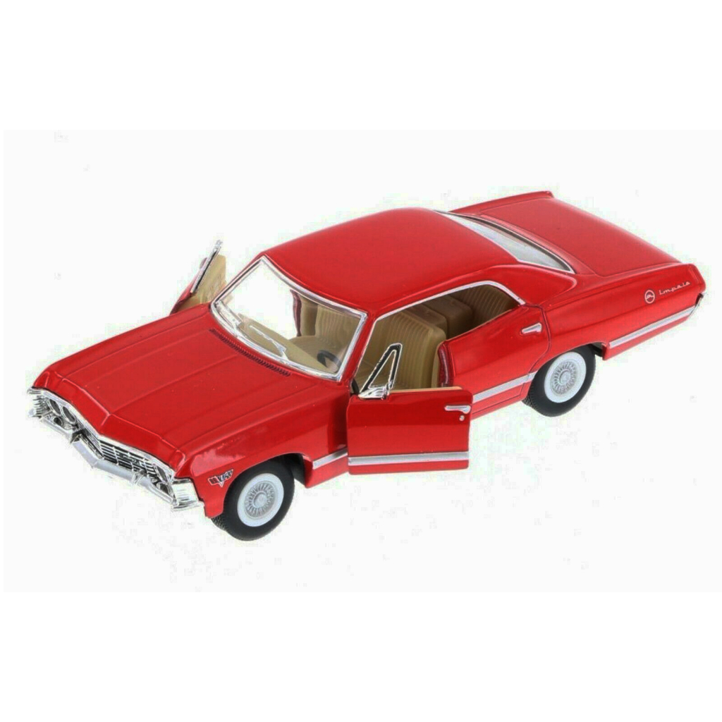 Chevrolet Impala 1967 carros antigos miniatura em metal 1:43 kinsmart muscle car 12,5 cm clássicos
