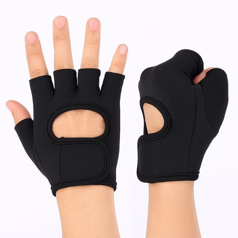 Par de Luva Academia Neoprene Treino Musculação Feminina e Masculina Respirável Antiderrapante