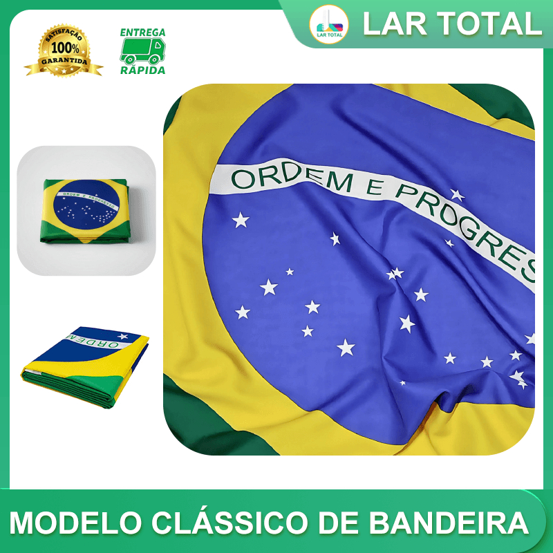 Bandeira do Brasil 150x90cm, Resistente e Durável, Ideal para Torcidas, Eventos e Copa do Mundo