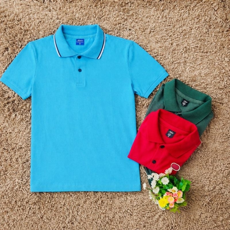 Camisetas gola Polo infantil  lisas básicas 100 % algodão várias cores