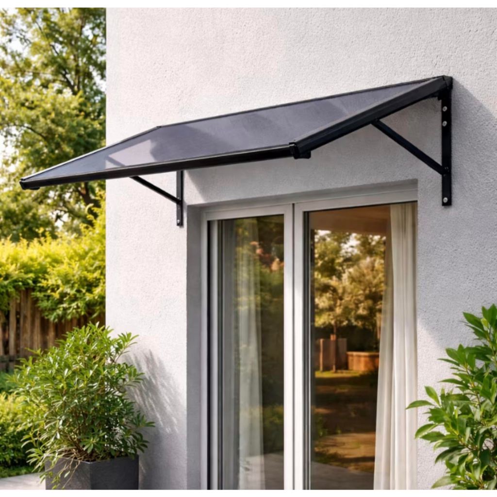 Toldo Policarbonato 100 a 200x70cm Alta Resistência, Proteção UV área externa portas e janelas em Oferta na Shopee
