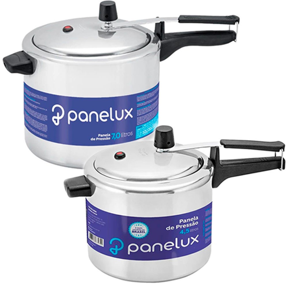 Kit de Panelas de Pressão 4,5 e 7 Lts Panelux Classic Polida