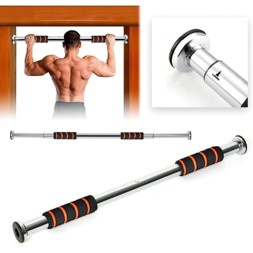Vittak Barra De Porta Ajustável Flexão Fixa Ajustável Musculação Cor Prateado