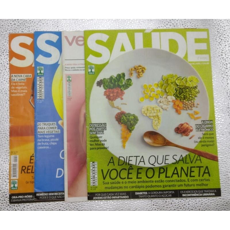 Revista Saúde E Vital Para Recortes/ Trabalhos Escolares (5 Unidades)