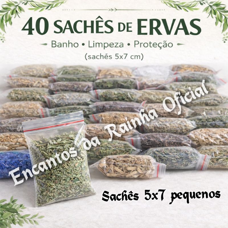 Herbarium 40 Ervas  para Banho & Defumação | Limpeza Espiritual+ Sal Azul l em Oferta na Shopee
