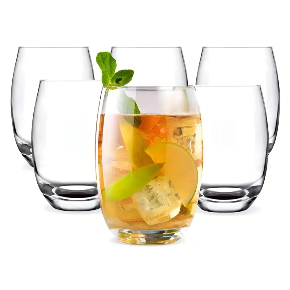 Jogo 6 Copos Lira 440ml Redondo Longo Drink Glass Home Alto
